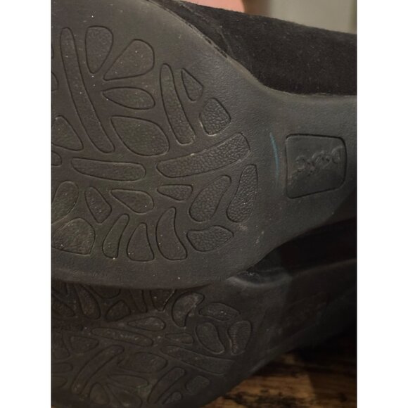 Black Lace-Up Heeled Ankle Suede Boots By B.O.C. Womens Size 8 - Picture 7 of 15